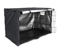 CSARPECT Housse Cage Chien, Chenil 210D Oxford Bache Solaire Coupe-Vent Thermique Imperméable intimité Ddurable Légère Protection Intérieure Extérieure Plupart Cages Chats (Black,36-inch)