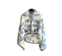 CSARPECT Poncho Châles, Flanelle Polaire Cardigan Ouvert Écharpe, Doux Chaude d'hiver Foulard Chaud Capes avec Boutons Couverture à Carreaux (Winter Dream 100 * 140cm, Taille unique)