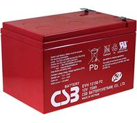 CSB Batterie au plomb EVH12150 12 V 15 Ah résistante à l'utilisation cyclique