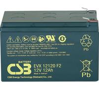 CSB Battery EVX 12120 EVX12120F2 Batterie au plomb 12 V 12 Ah plomb (AGM) (l x H x P) 151 x 100 x 98 mm cosses plates 6,35 mm résistant aux cycles de charge,