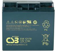CSB Battery EVX 12170 EVX12170 Batterie au plomb 12 V 17 Ah plomb (AGM) (l x H x P) 181 x 167 x 76 mm raccord à vis M5 résistant aux cycles de charge, sans