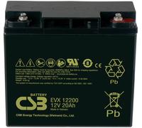 CSB Battery EVX 12200 EVX12200 Batterie au plomb 12 V 20 Ah plomb (AGM) (l x H x P) 181 x 167 x 76 mm raccord à vis M5 résistant aux cycles de charge, sans