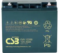 CSB Battery EVX 12200 EVX12200 Batterie au plomb 12 V 20 Ah plomb (AGM) (l x H x P) 181 x 167 x 76 mm raccord à vis M5 résistant