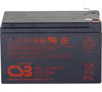 CSB Battery GPL 12120 GPL12120F2 Batterie au plomb 12 V 12 Ah plomb (AGM) (l x H x P) 151 x 100 x 98 mm cosses plates 6,35 mm sans entretien, auto-décharge
