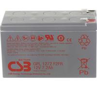 CSB Battery GPL 1272 GPL1272-F2FR Batterie au plomb 12 V 7.2 Ah plomb (AGM) (l x H x P) 151 x 98 x 65 mm cosses plates 6,35 mm sans entretien, auto-décharge