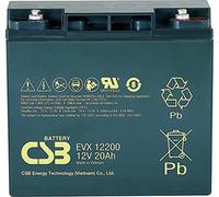 CSB Battery EVX 12200 EVX12200 Batterie au plomb 12 V 20 Ah plomb (AGM) (l x H x P) 181 x 167 x 76 mm raccord à vis M5 résistant