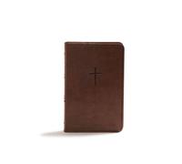 CSB Compact Bible, Value Edition, Brown LeatherTouch, Red Letter, Presentation Page, Full-Color Maps, Easy-to-Read Bible Serif Type