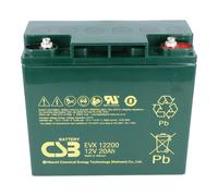 CSB-EVX12200 Batterie au plomb AGM 12V 20Ah, 181x76,2x167mm, cycle profond, filetage interne M5
