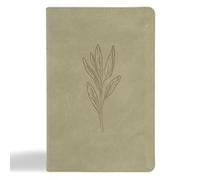 CSB Large Print Personal Size Reference Bible, Digital Study Edition, Sage Suedesoft Leathertouch
