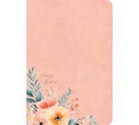 CSB Large Print Personal Size Reference Bible, Optimal Type, Digital Study Edition, Peach Floral Leathertouch