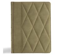 CSB Notetaking Bible, Large Print Edition, Sage Suedesoft Leathertouch Over Board