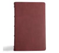 Csb Single-Column Personal Size Bible, Holman Handcrafted Collection, Marbled Burgundy Premium Calfskin