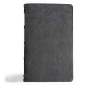 Csb Single-Column Personal Size Bible, Holman Handcrafted Collection, Marbled Slate Premium Calfskin