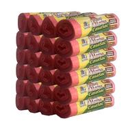 CSC - Sac Poubelle 40L pour Poubelle Sous Évier avec Poignées, 360 Pièces, 55x65cm, Sac Tri Sélectif Intérieur Anti-Goutte et Anti-Perforation, Sacs à Déchets Résistants, 24 Rouleaux, Rose