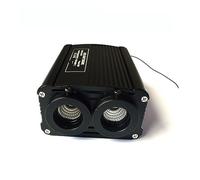 CSDASW Double Accouplement 32W RGBW LED Contrôle Tactile Du Moteur De Lumière À Fibre Optique Avec Kit Câble Lueur D'extrémité PMMA Facile à dissimuler(CAR USE,2Roll300PCX0.75mmX4m)