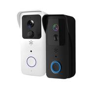 CSDASW Sonnette vidéo WiFi 5G 2.4G 1080P Tuya Smart Interphone extérieur sans Fil étanche Caméra Sonnerie Grand Angle(Black Option 2)