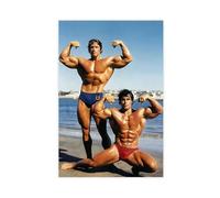 CSESTCGN Poster sur toile Arnold Schwarzenegger et Franco Columbus - Décoration murale pour salon, chambre à coucher - 40 x 60 cm