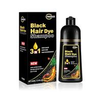CSFDXD Shampoing colorant noir pour couverture des cheveux gris, nouvelle mise à niveau 3 en 1 - Shampoing noir à base de plantes pour homme et femme, shampooing colorant noir longue durée