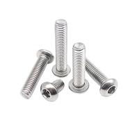 CSFFA 5/10/50 M1.6 M2 M2.5 M3 M4 M5 M6 M8 Vis à tête hexagonale à six pans creux en acier inoxydable 304 noir de grade 10.9 ISO7380(304 stainless steel,12MM_M6 (10PCS))