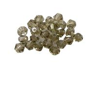 CSFFA Achetez-en 1 et recevez-en 1 gratuite, perles en cristal brillantes de 4 mm, perles bicônes en verre, perles d'espacement en vrac for la fabrication de bracelets et de bijoux, 200 pièces(Gray_4m