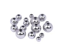 CSFFA Boule perforée en acier inoxydable, trou traversant de 3 à 50 mm, for bijoux, décoration, bracelet, collier, accessoires mécaniques(50mm-1pcs)