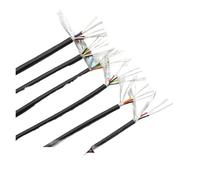 CSFFA Câble blindé UL2464 5/10 m, 26 AWG, 24 AWG, 22 AWG, ligne audio, 2, 3, 4, 5, 6 ou 8 conducteurs, câble de contrôle de signal en cuivre, fils gainés(24AWG,5 METERS_8 CORES)