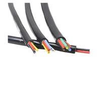 CSFFA Câble haute température en cuivre étamé, fil de silicone souple noir de 1 à 10 m, section carrée, 0,3/0,5/0,75/1/1,5/2/2,5/4/6 mm x 2/3/4/6 conducteurs(0.3mm,3 METERS_6 CORES)