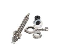 CSFFA Chaudière à résistance biphasée avec bride 50,5 mm, 220 V, 1,5 kW, 4,5 kW, 5,5 kW, cuve en acier inoxydable 304, avec collier de serrage(With clamp x adapter,3.5kw 260mm)