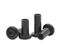 CSFFA Connecteur de rivet à tête plate hexagonale noire M3 M4 M5 M6 M8 en acier inoxydable 304, manchon d'insertion, écrou borgne(15mm,M8 (6pcs))