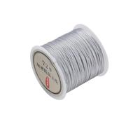 CSFFA Cordon tressé en Nylon de 0,8 mm, 10/50 m, for Bracelets, Pompons, Perles, Shamballa, Fabrication de Bijoux(Gray_50M-Roll)