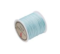 CSFFA Cordon tressé en Nylon de 0,8 mm, 10/50 m, for Bracelets, Pompons, Perles, Shamballa, Fabrication de Bijoux(Sky Blue_50M-Roll)