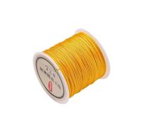 CSFFA Cordon tressé en Nylon de 0,8 mm, 10/50 m, for Bracelets, Pompons, Perles, Shamballa, Fabrication de Bijoux(Orange_50M-Roll)