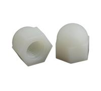 CSFFA Écrous borgnes en nylon, écrous hexagonaux en plastique blanc/noir, M3, M4, M5, M6, M8, M10, M12, M14, M16, M18, M20, for isolation(White,M6 20pcs)