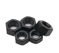 CSFFA Écrous hexagonaux en acier au carbone noir, 1 à 50 pièces, M2, .5, .6, M3, ., M4, M5, M6, M8, M10, M12, M14, M16, M18, M20, M22, M24, M27, M30, M33, M36(M4x50pcs)