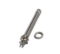 CSFFA Élément chauffant à eau G1" 12 V/24 V/36 V/48 V CC 200 m, résistance de chauffage par induction solaire 200 W/300 W/600 W/900 W/1,5 kW(Type 2 with nut,48V,900W 200mmL 304SS)