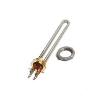 CSFFA Élément chauffant en cuivre DN25 G1" 220 V, bornes de 6,5 mm d'épaisseur, for chauffe-eau solaire de 1000 W, 2000 W, 3000 W et 4000 W.(With nut,220V,4KW 260mmL)