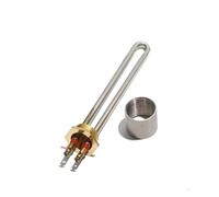 CSFFA Élément chauffant en cuivre DN25 G1" 220 V, bornes de 6,5 mm d'épaisseur, for chauffe-eau solaire de 1000 W, 2000 W, 3000 W et 4000 W.(With internal nut,110V,2KW 210mmL)