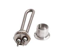 CSFFA Élément chauffant G1 110 V/220 V 700 W/1000 W/1500 W, chauffe-eau solaire en acier inoxydable 304, diamètres 105/150/175 mm(With adapter,110V,1.5KW 175mmL)