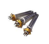 CSFFA Élément chauffant instantané for conduit d'ébullition d'eau DN32 DN40, filetage 1,5 pouce, 110 V, 220 V, 380 V, bride tubulaire en cuivre for chauffe-eau(DN32,220V,9KW 285mm)