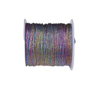 CSFFA Fil de Corde coloré tissé à la Main, 0,2-0,8 mm, 25-100 m, for Collier, Bracelet, Bijoux Faits Main(Deep Multicolor_9 Strands 0.6mm 34m)