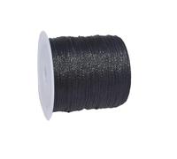 CSFFA Fil de Corde coloré tissé à la Main, 0,2-0,8 mm, 25-100 m, for Collier, Bracelet, Bijoux Faits Main(Black_6 Strands 0.4mm 50m)