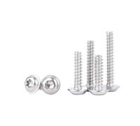CSFFA Lot de 10 à 100 vis autotaraudeuses Torx à tête plate en acier inoxydable for plastique, M2, M2.6, M3, M4, M5(12mm,M5 10pcs)