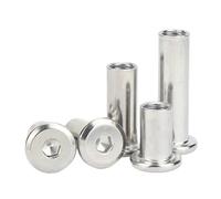 CSFFA Lot de 10 écrous à tête plate hexagonale en acier inoxydable M3 M4 M5 M6 M8 for meubles, rivets, connecteurs, manchons, borgnes(12mm x10pcs,M8)