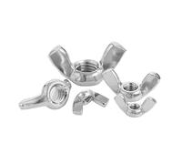 CSFFA Lot de 10 écrous papillon à oreilles M3 M4 M5 M6 M8 M10 M12 en acier inoxydable/zingué, à serrage manuel, DIN315(Zinc Plated Steel,M3 x10pc)