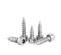 CSFFA Lot de 10 vis autotaraudeuses à tête cylindrique hexagonale en acier inoxydable 304 for haut-parleur, M2, M2.5, M3, M3.5, M4, M5, M6(5mm x10pcs,M2)