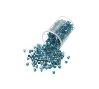 CSFFA Lot de 1000 ou 1800 Perles hexagonales en Verre tchèque de 2mm, cylindriques, en Vrac, for la Fabrication de Bracelets, de Colliers et de Bijoux(Peacock Blue_2mm x 1000Pcs)