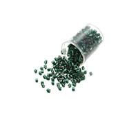 CSFFA Lot de 1000 ou 1800 Perles hexagonales en Verre tchèque de 2mm, cylindriques, en Vrac, for la Fabrication de Bracelets, de Colliers et de Bijoux(Dark Green_2mm x 1000Pcs)
