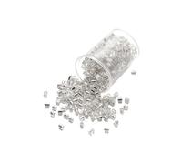 CSFFA Lot de 1000 ou 1800 Perles hexagonales en Verre tchèque de 2mm, cylindriques, en Vrac, for la Fabrication de Bracelets, de Colliers et de Bijoux(Clear_2mm x 1800Pcs)