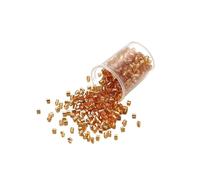 CSFFA Lot de 1000 ou 1800 Perles hexagonales en Verre tchèque de 2mm, cylindriques, en Vrac, for la Fabrication de Bracelets, de Colliers et de Bijoux(Gold_2mm x 1000Pcs)