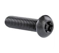 CSFFA Lot de 2 à 20 vis de sécurité M3 M4 M5 M6 M8 M10 en acier inoxydable noir à six lobes avec goupille, vis antivol inviolable(X12mm,M4 20pcs)